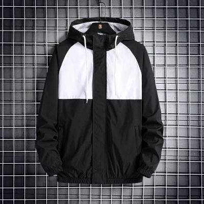 Fashionable Hooded Solid Color Coat