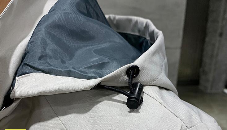 Fashionable Hooded Solid Color Coat