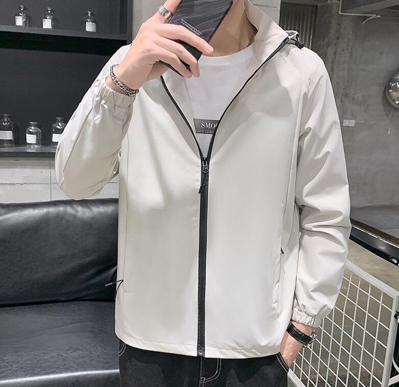 Fashionable Hooded Solid Color Coat